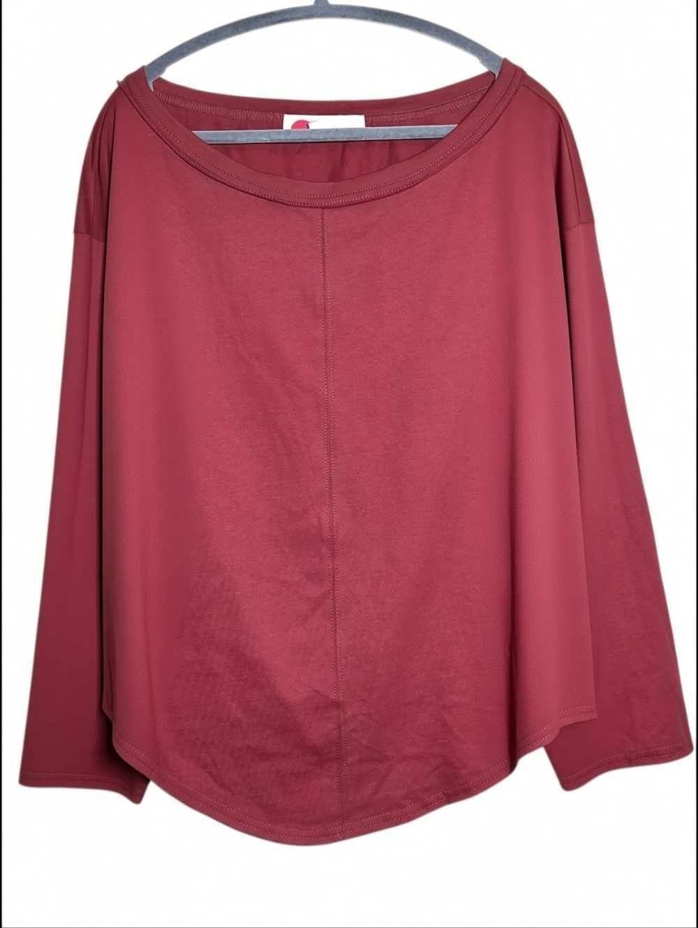Free People Beach Tunic Top Burgundy Relaxed Fit Lightweight Cotton Medium